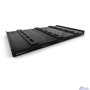 Hyperline TSH3H-850-RAL9004 Полка стационарная усиленная, глубина 850 мм, с боковым креплением, нагрузка до 100 кг, для шкафов серии TTB, TTBR, 485х850мм (ШхГ), цвет черный (RAL 9004)