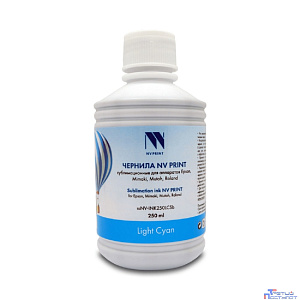 Чернила NV PRINT сублимационные NV-INK250LCSb для аппаратов Epson, Mimaki, Mutoh, Roland  (250ml) Light Cyan