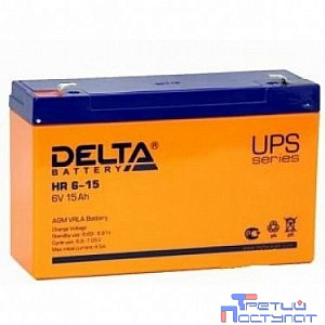 Delta HR 6-15 (15 А\ч, 6 В) свинцово- кислотный аккумулятор