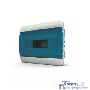 TEKFOR 01-02-004 Щит встраиваемый 8 мод. IP41, прозрачная синяя дверца BVS 40-08-1