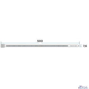 Rexant (67-0502) Стяжка нейлоновая Профессиональная 500x7,6мм, белая (100 шт/уп)