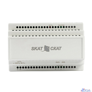 БАСТИОН SKAT-24-3.0 DIN (СКАТ ИБП-24/3-DIN) источник питания 24В 3А АКБ внешн. 1х12-17Ач, под DIN рейку 35 мм, МПТ (599)