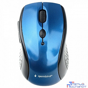 Gembird MUSW-425 {Мышь беспроводная, синий, 2.4ГГц, 5кн+колесо-мышка, 1000/1600/2400 DPI, оптический}