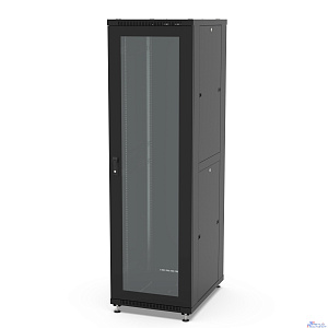 Шкаф напольный 19", 42U Filum FL-NT-4268GM2M-BK NETWORK (ШхГхВ) 600x800x1987 мм, двери: стеклянная/сплошная металл, цвет черный RAL9005