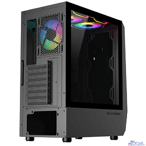 GameMax Корпус Time Bandit (Midi Tower, ATX, Черн., Зак. стекл., 1*USB3.0, 2*USB2.0, 3*120 ARGB)