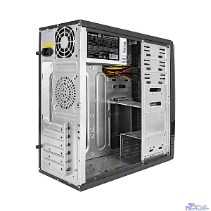 Exegate EX280386RUS Корпус Miditower Exegate CP-604 Black, ATX, <CP350W, 80mm>, 2*USB, Audio