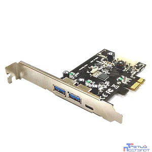 Controller ST-Lab, PCI-E x1, U-1340, 2 ext (USB3.1(A) + 1 ext (USB3.1(C) , +LP bracket)  Ret