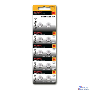 Kodak SG13 (357) SR1154, SR44 Max Silver Oxid Button Cell (10/100/2000) (10 шт. в уп-ке)