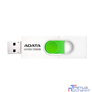 A-DATA Flash Drive 256GB <AUV320-256G-RWHGN> UV320, USB 3.2, белый/зеленый