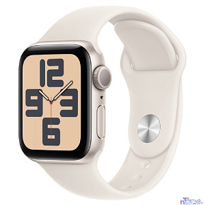 Apple Watch SE (2024) 40mm Starlight Aluminium Case with Starlight Sport Band - S/M (MXEF3LL/A)