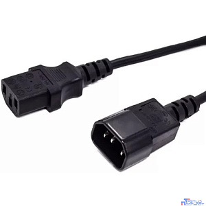 Filum Кабель питания FL-PC16-C13-C14-0.6M С13- C14, 3х1 мм?, 220В, 10A, чёрный, 0.6 м.[FL-PC16-C13-C14-0.6M]