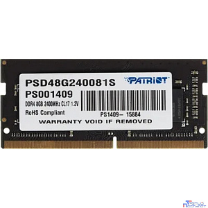Patriot DDR4 SODIMM 8GB PSD48G240081S PC4-19200, 2400MHz