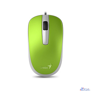 Genius Мышь DX-120 Green { оптическая, 1000 dpi, 3 кнопки+колесо прокрутки, провод 1,5 м, USB} [31010105105/31010010404]