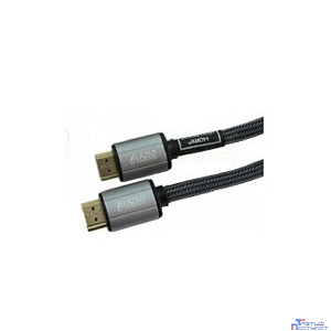 Кабель аудио-видео LAZSO WH-111-B HDMI (m)/HDMI (m) 1м. Позолоченные контакты черный (WH-111(1M)-B)