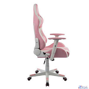 Кресло игровое Filum FL-CH-G-030 крестовина из металла, спинка/сиденье экокожа, газлифт 100мм, колеса пластик с розовой окантовкой, подушка для ш (1113085)