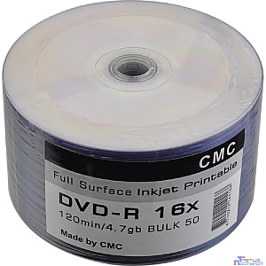 Диски CMC DVD-R 4,7 GB 16x Bulk/50 Full Ink Print (141168)