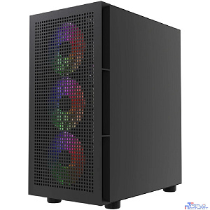 Powercase Mistral Micro EM17, Tempered Glass, 4x120mm ARGB PWM fan, чёрный, mATX  (CMMEM17B-A4)