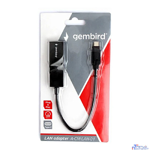 Gembird Сетевой адаптер Ethernet USB C-type - Fast Ethernet adapter (A-CM-LAN-01)