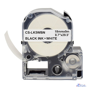 Картридж ленточный Cactus CS-LK5WBN черный для Epson LW300/LW400/LW700/LW600P/LW1000P
