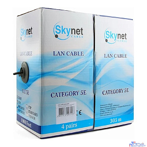 SkyNet Standart Кабель UTP outdoor 4x2x0,48, медный, FLUKE TEST, кат.5e, однож., (305м) box, черный [CSS-UTP-4-CU-OUT](АК5010170/1693219)