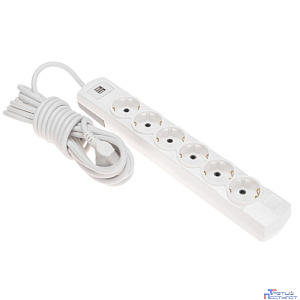 Rexant (13-4123) Удлинитель PREMIUM 6 гнезд, 5м, 3х1,5мм?, с/з, 2 USB, белый