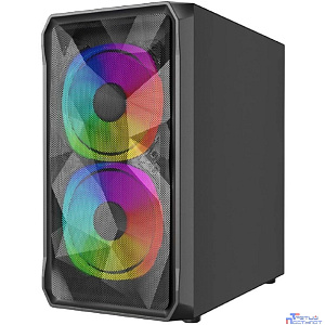 Powercase Mistral Micro A3B ARGB, Tempered Glass, 2x 140mm ARGB PWM+1x 120mm ARGB PWM, чёрный, mATX  (CMMAB-A3-V2)