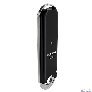 Maxvi USB Drive 32GB P2  32GB black, монолит с колпачком, ABS пластик, USB 2.0