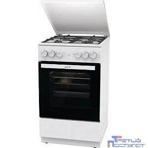 Плита Комбинированная Gorenje GK5A42WF-B белый (металлическая крышка) реш.чугун