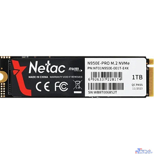 Накопитель SSD Netac PCI-E 3.0 1Tb NT01N950E-001T-E4X N950E Pro M.2 2280