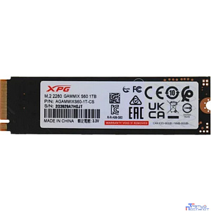 A-DATA SSD 1Tb GAMMIX S60 BLADE,M.2(22x80mm), NVMe, PCIe 4.0 x4, 3D NAND, AGAMMIXS60-1T-CS