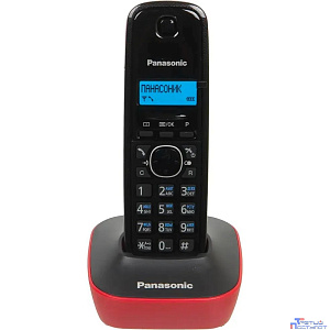 Panasonic KX-TG1611RUR (красный) {АОН, Caller ID,12 мелодий звонка,подсветка дисплея,поиск трубки}