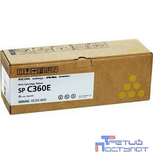 Ricoh 408191 Принт-картридж  SP C360E желтый SPC360/361  (1500 страниц)(408191)
