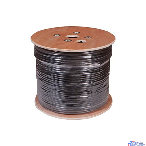 Rexant (01-1121-R) Кабель витая пара U/UTP, CAT 5е, PE, 10PR, 24AWG, OUTDOOR, SOLID, черный, 305м, РФ