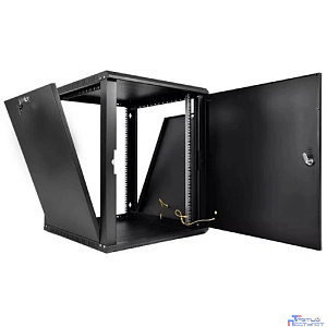 ЦМО Шкаф телекоммуникационный настенный разборный ЭКОНОМ 12U (600 x 350) дверь металл, цвет черный (ШРН-Э-12.350.1-9005)
