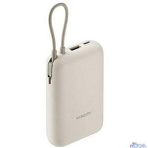 Xiaomi Power Bank 10000mAh (встроенный кабель) Tan GL P15ZM (BHR9072GL)