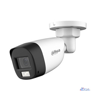 DAHUA DH-HAC-HFW1500CLP-IL-A-0360B-S2 Уличная цилиндрическая HDCVI-видеокамера с интеллектуальной двойной подсветкой 5Мп, объектив 3.6мм, ИК 20м, LED 20м, IP67, корпус: металл, быстрый монтаж
