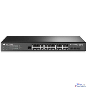 TP-Link TL-SG3428X-UPS Управляемый коммутатор JetStream уровня 2+ с 24 гигабитными портами RJ45, 4 портами SFP+ и источником бесперебойного питания