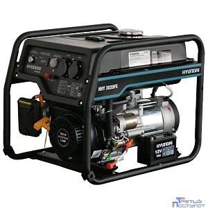 HYUNDAI [HHY 3020FE] Генератор бензиновый { Запуск ручной/электро, 3,1 кВт/ nom 2,8кВт, 230В/50Гц, IC210, 4-х такт, 7,0 л.с., 208 см3, Вес 49 кг  }