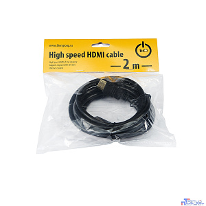 Bion Кабель HDMI v2.0, 19M/19M, 3D, 4K UHD, 2 м, черный [BXP-HDMI2MM-020]/[BN-HDMI2MM-2M]