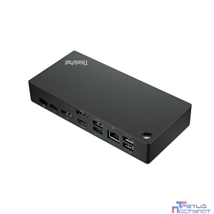 Lenovo [40AY0090EU] ThinkPad Universal USB-C Dock  2x DP 1.4, 1x HDMI 2.0, 3x USB 3.1, 2x USB 2.0, 1x USB-C, 1x RJ-45, 1x Combo Audio Jack 3.5mm