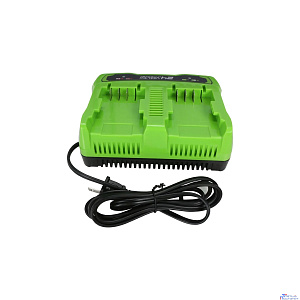 Greenworks Зарядное устройство для 2-х аккумуляторов Greenworks G24X2UC2, 24V [2931907]