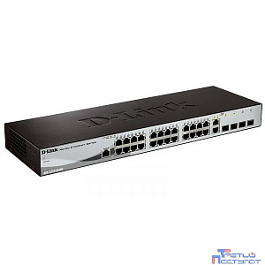 D-Link DES-1210-28/ME_RFB/B2 Восстановленный в производственных условиях управляемый коммутатор 2 уровня с 24 портами 10/100Base-TX, 2 портами 100/1000Base-X SFP и 2 комбо-портами 100/1000Base-T/SFP