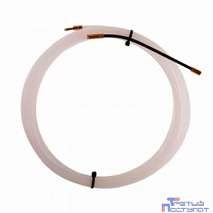 Rexant (47-1005-1) Протяжка кабельная (мини УЗК в бухте), нейлон, d=3mm, 5м, латунный наконечник, заглушка