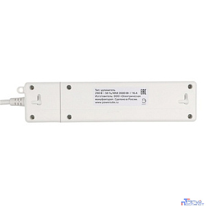 PowerCube Бытовой удлинитель (PC-4-2M) 2р с/з вык.,3USB, 3500 Вт, 16А, 1.9 м, 3*1,0 (белый) {22301}