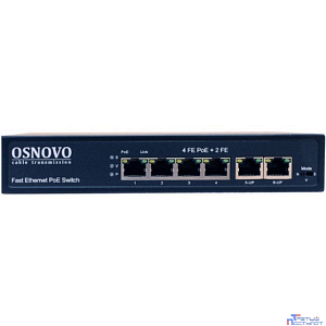 SW-20600(80W) PoE коммутатор Fast Ethernet на 6 RJ45 портов.