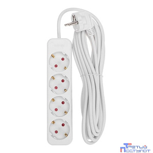 Rexant  13-4027 Удлинитель STANDARD 4 гнезда, 5м, 3х1,0мм?, с/з, белый