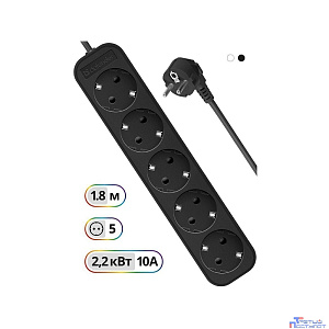Defender Удлинитель M518 1.8 м, 5 розеток  [99329], с заземлением