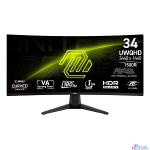 MSI MAG 34" 346CQ {VA Curved 3440x1440 180Hz 1ms 300cd 2xHDMI DisplayPort Internal Vesa}