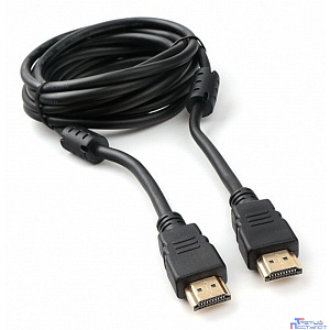 Cablexpert Кабель HDMI 19M/19M, v2.0, медь, позол.контакты, экран, 2 фер.кольца, 3м, черный, пакет (CCF2-HDMI4-10)