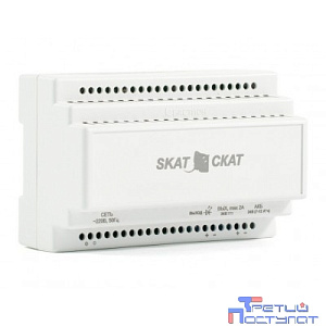 БАСТИОН SKAT-24-2.0 DIN (СКАТ ИБП-24/2-DIN) источник питания 24В 2А пластиковый корпус под DIN рейку 35 мм, МПТ (585)